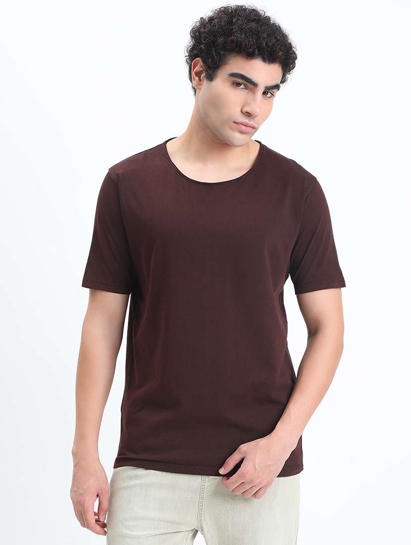men solid short sleeve regular fit t-shirt - 22086136 -  Standard Image - 1