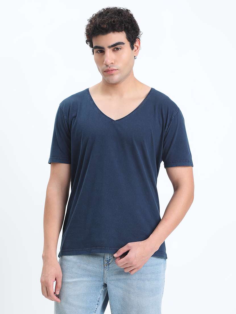 men solid short sleeve regular fit t-shirt - 22086138 - Standard Image - 1