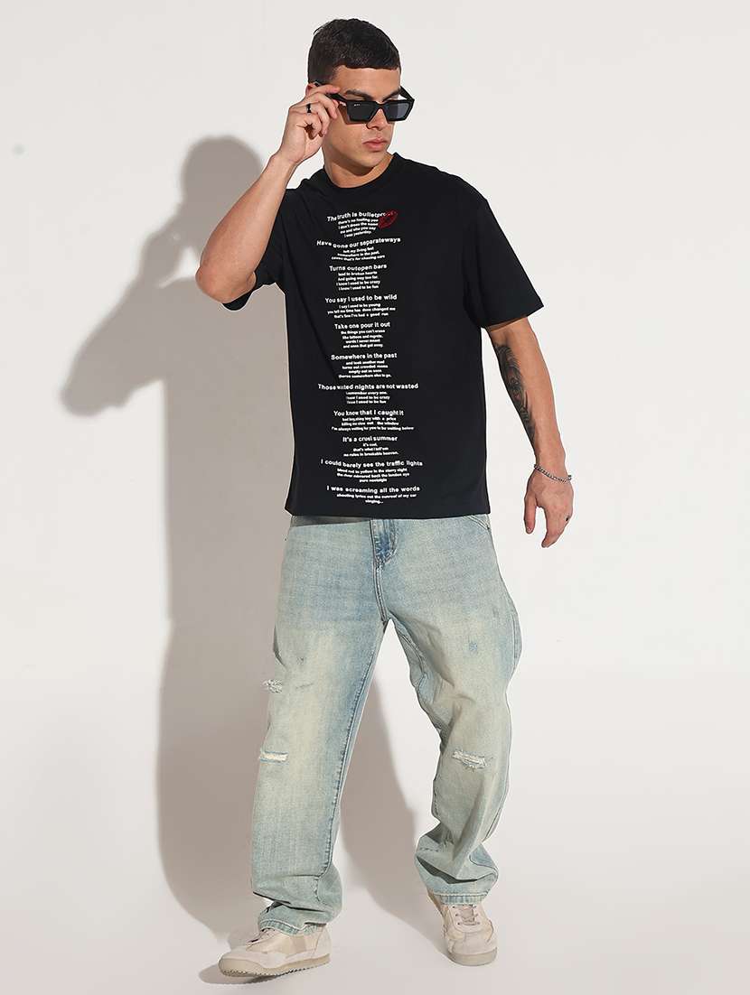 men front print short sleeve regular fit t-shirt - 22086140 -  Standard Image - 4