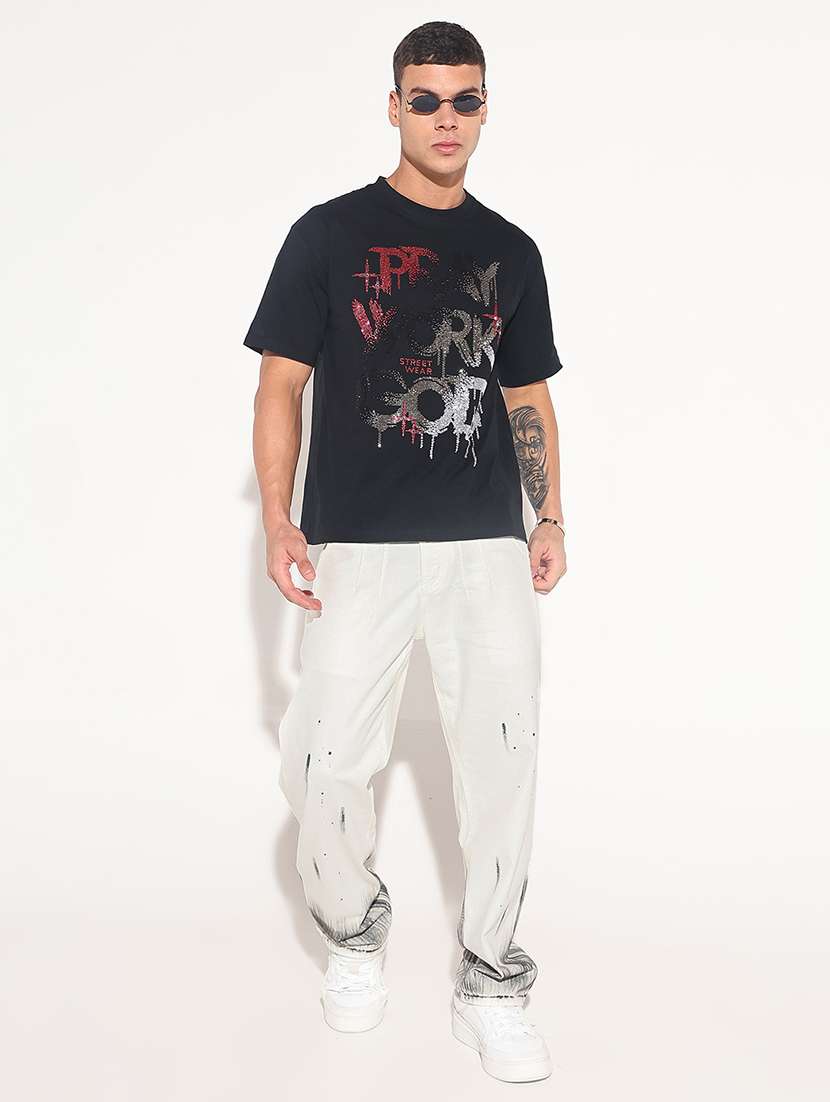 men front print short sleeve regular fit t-shirt - 22086141 - Standard Image - 6