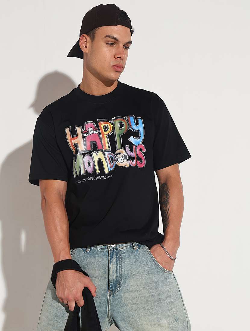 men front print short sleeve regular fit t-shirt - 22086143 - Zoom Image - 0