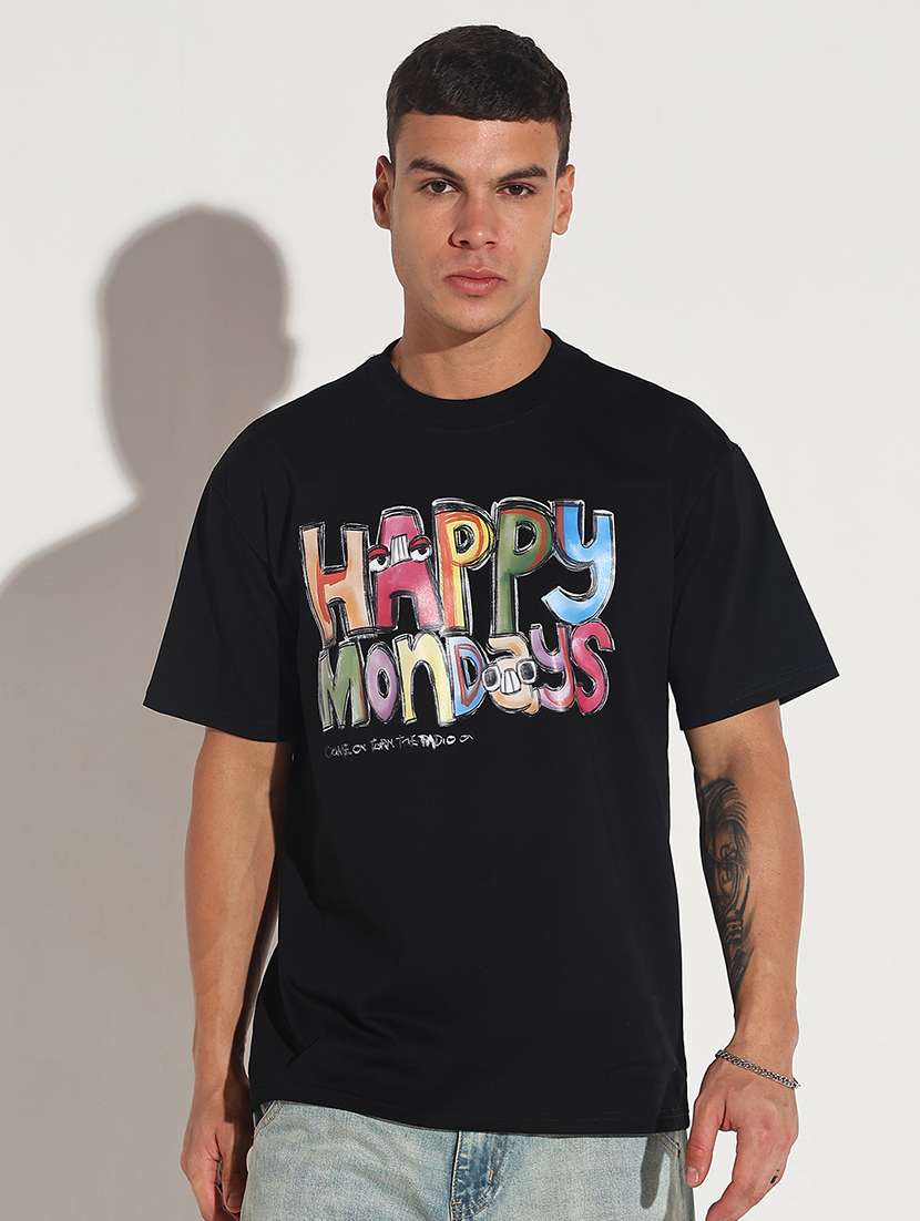 men front print short sleeve regular fit t-shirt - 22086143 - Standard Image - 1
