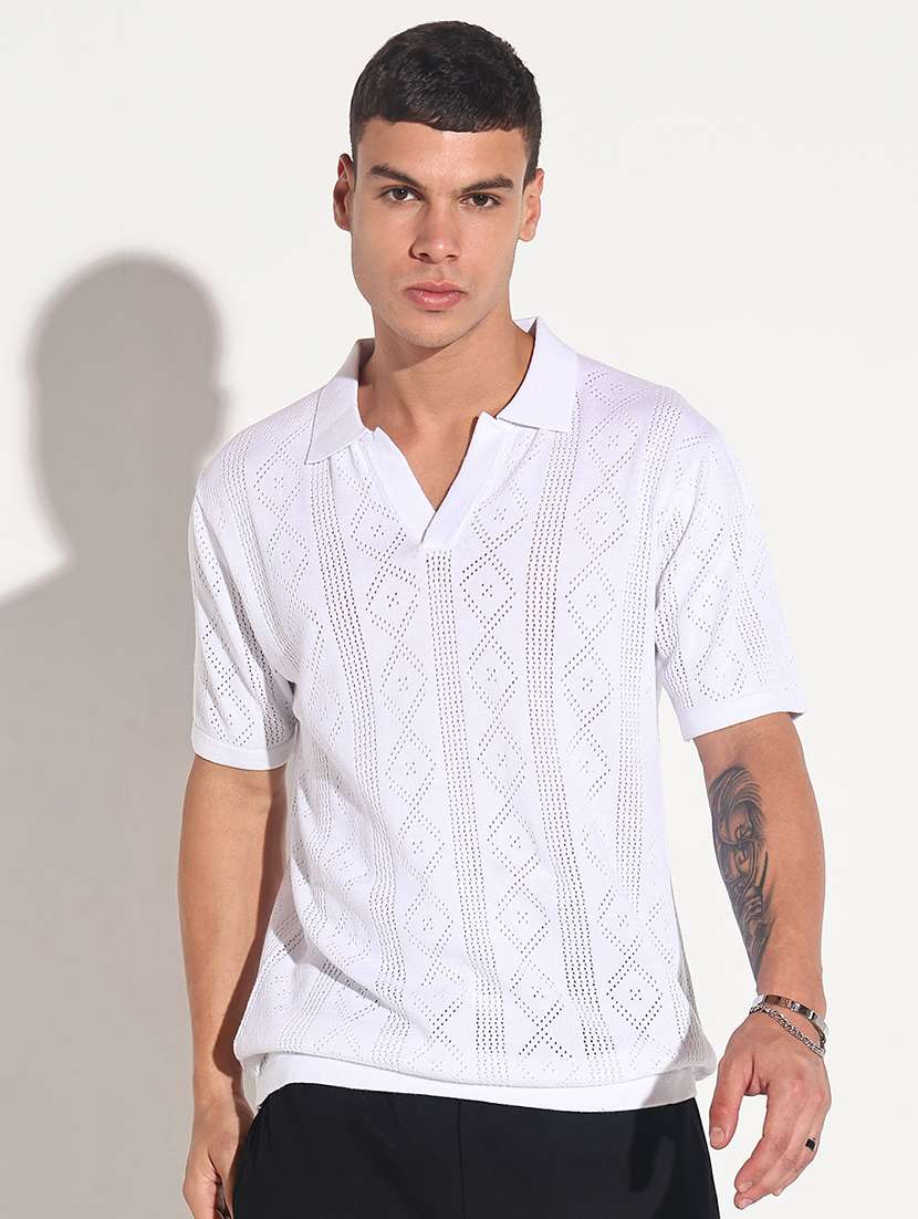 men self design short sleeve regular fit polo t-shirt - 22086145 -  Standard Image - 1