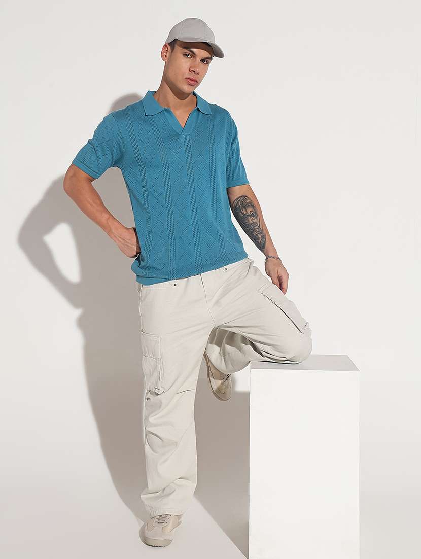 men self design short sleeve regular fit polo t-shirt - 22086147 -  Standard Image - 6