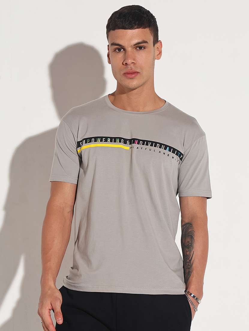 men chest print short sleeve regular fit t-shirt - 22086148 -  Standard Image - 1