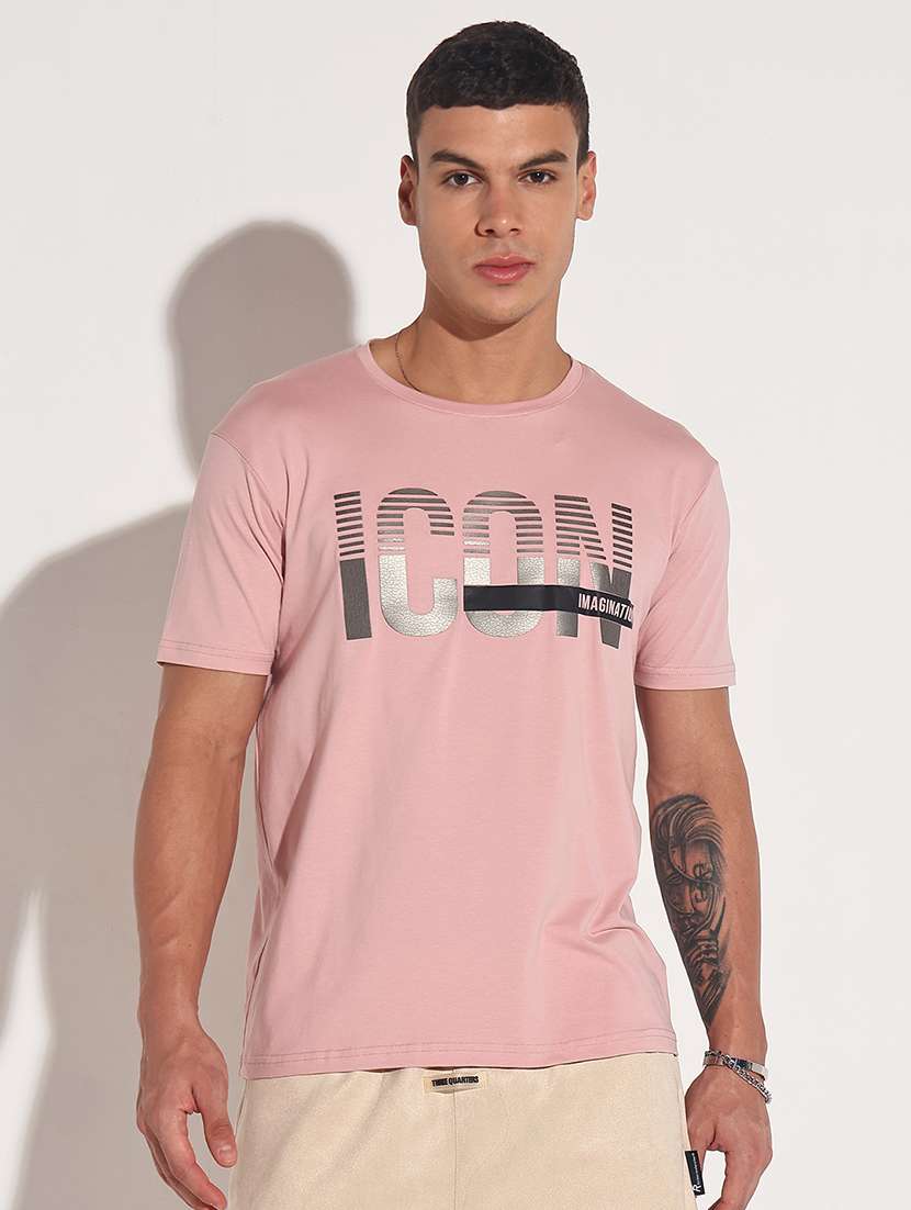 men chest print short sleeve regular fit t-shirt - 22086150 -  Standard Image - 1