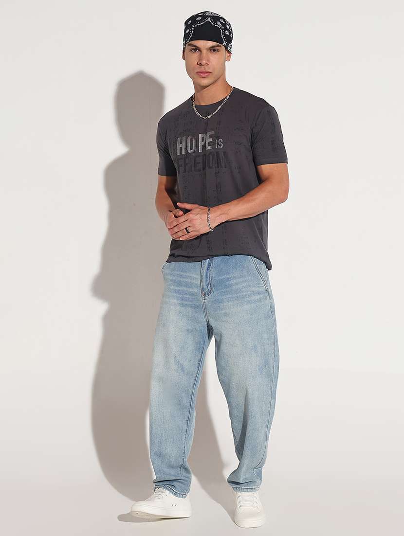 men chest print short sleeve regular fit t-shirt - 22086152 -  Standard Image - 6