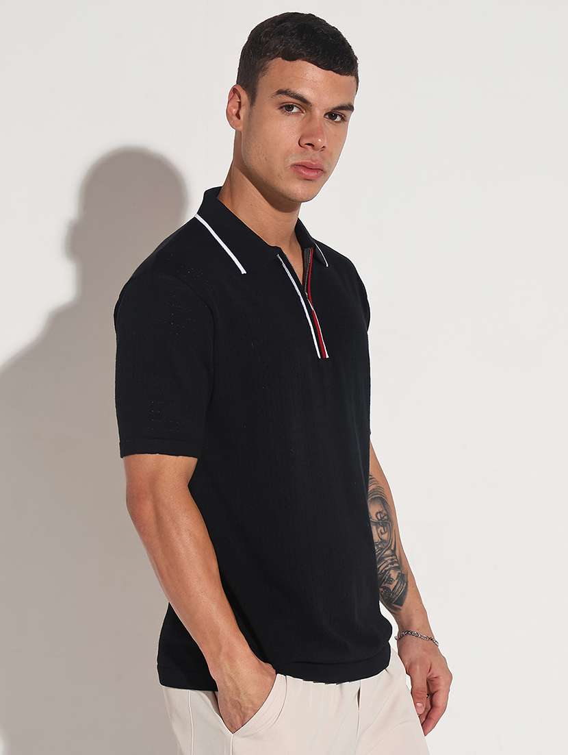 men solid short sleeve regular fit polo t-shirt - 22086159 - Standard Image - 1
