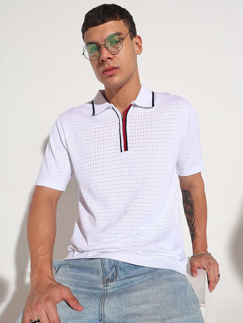 men solid short sleeve regular fit polo t-shirt