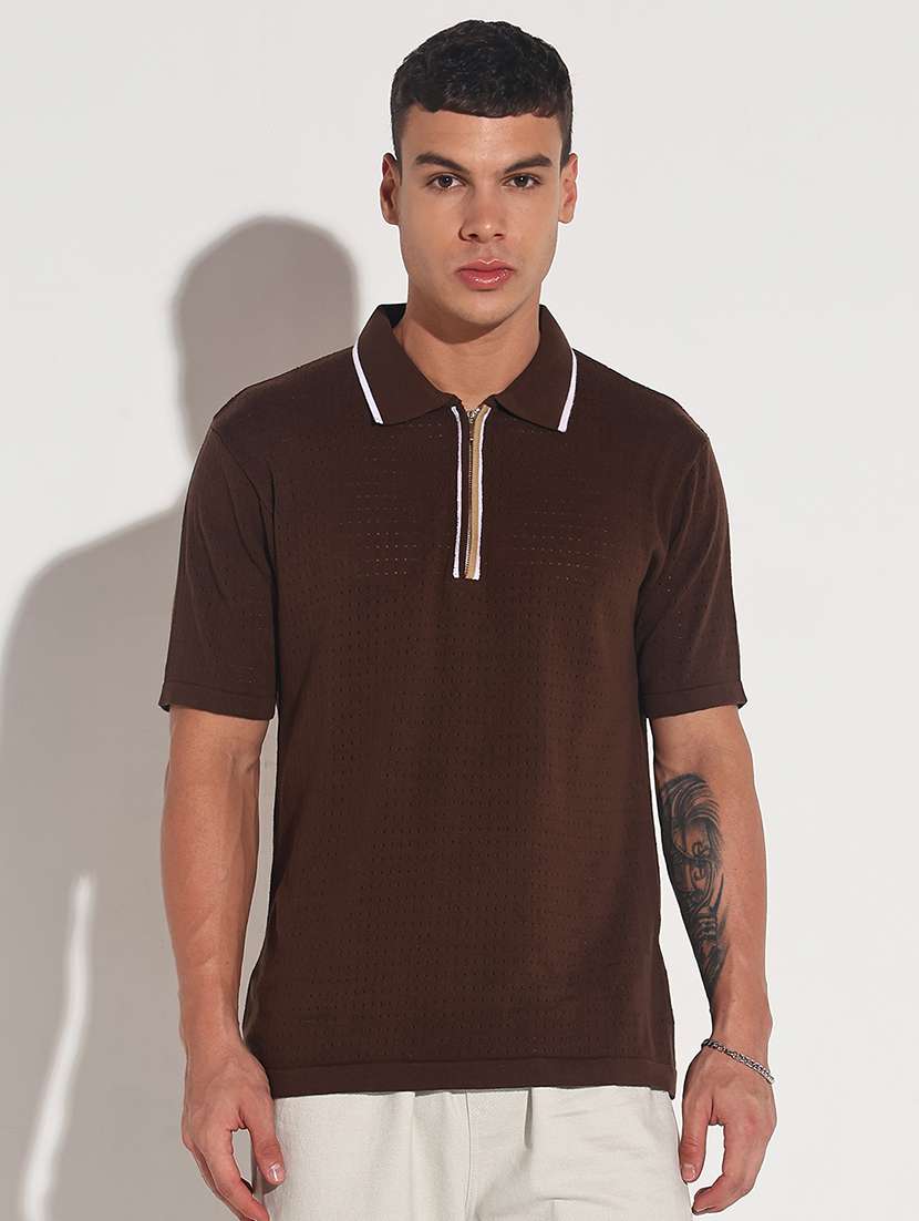 men solid short sleeve regular fit polo t-shirt - 22086161 -  Standard Image - 1