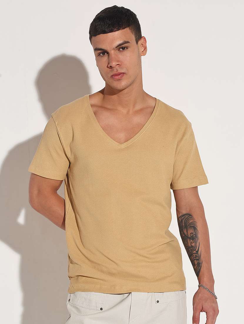 men solid short sleeve regular fit t-shirt - 22086170 -  Standard Image - 1
