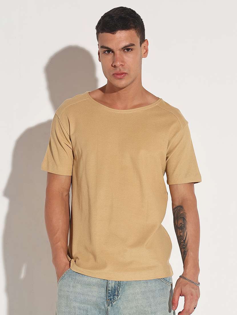 men solid short sleeve regular fit t-shirt - 22086172 -  Standard Image - 1