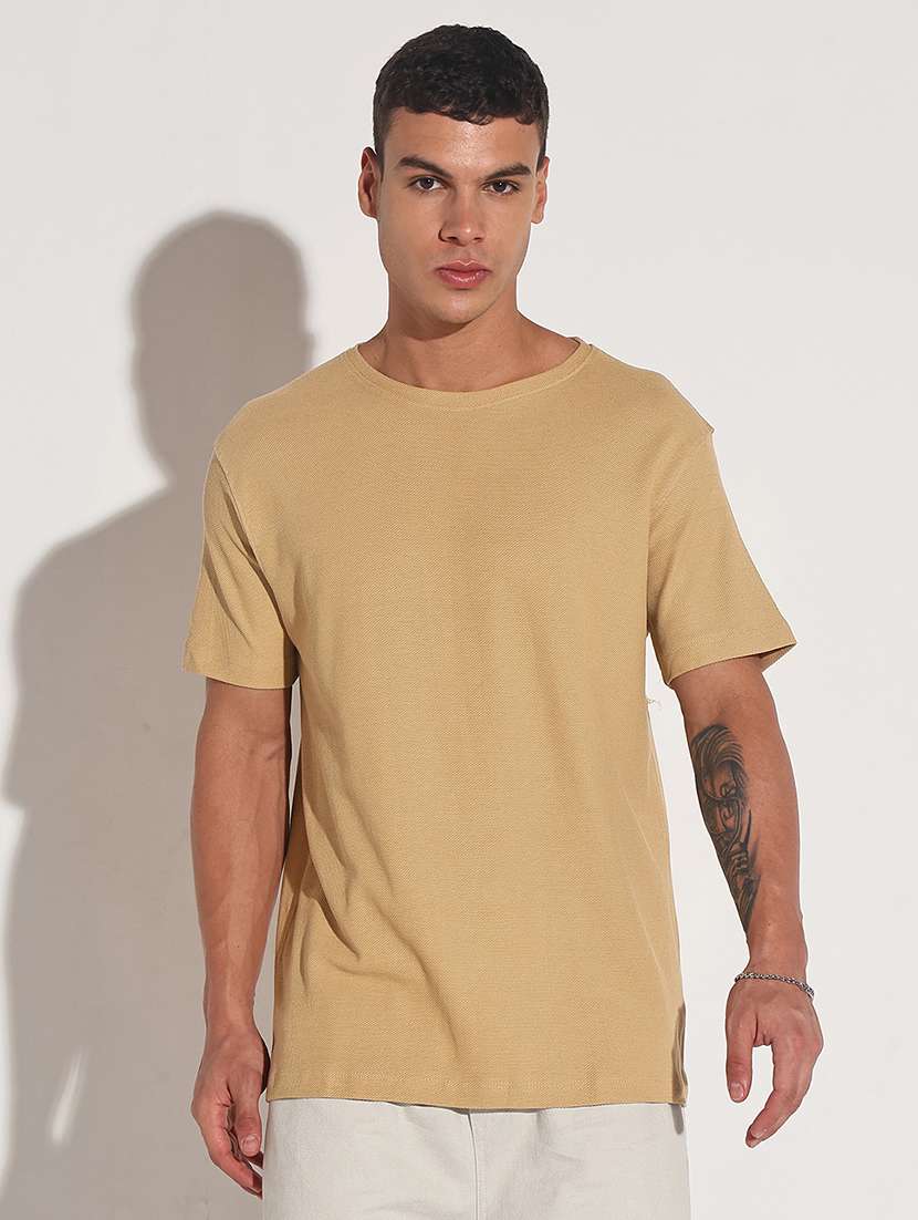 men solid short sleeve regular fit t-shirt - 22086174 -  Standard Image - 1