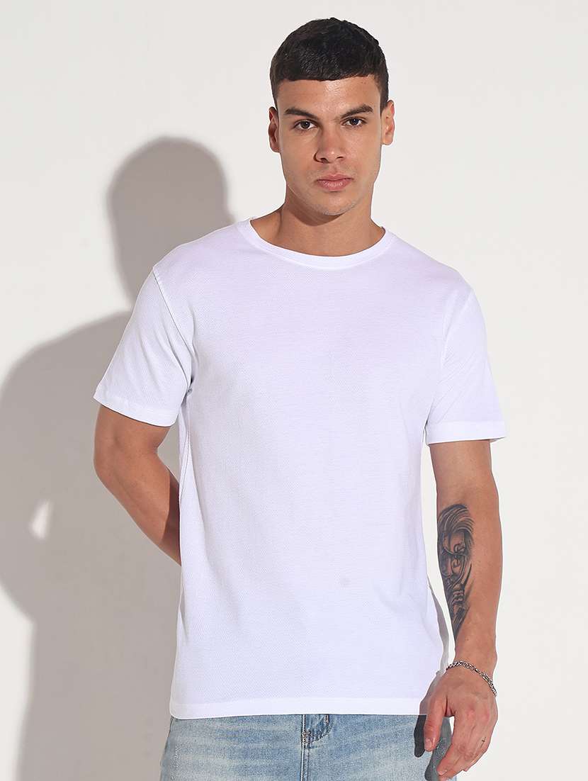 men solid short sleeve regular fit t-shirt - 22086175 -  Standard Image - 1