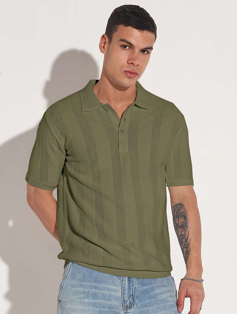 men self design short sleeve regular fit polo t-shirt - 22086177 -  Standard Image - 1