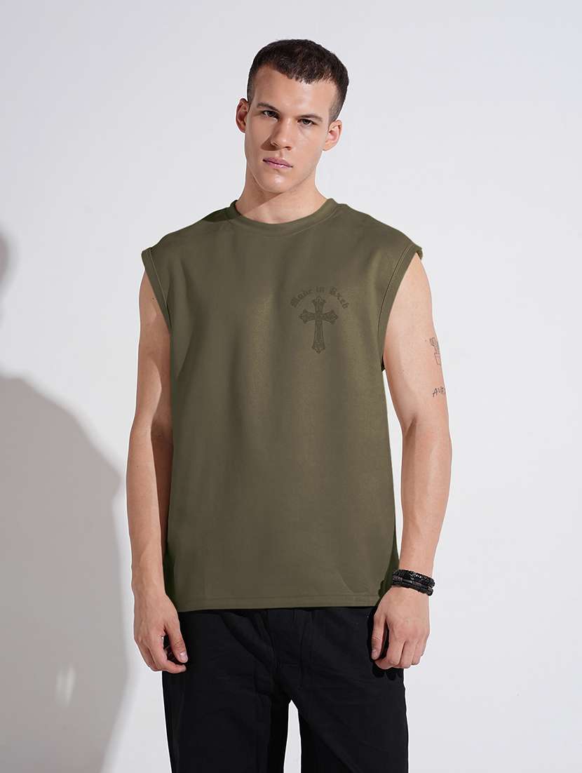 men front & back print round neck regular fit t-shirt - 22086179 -  Standard Image - 1