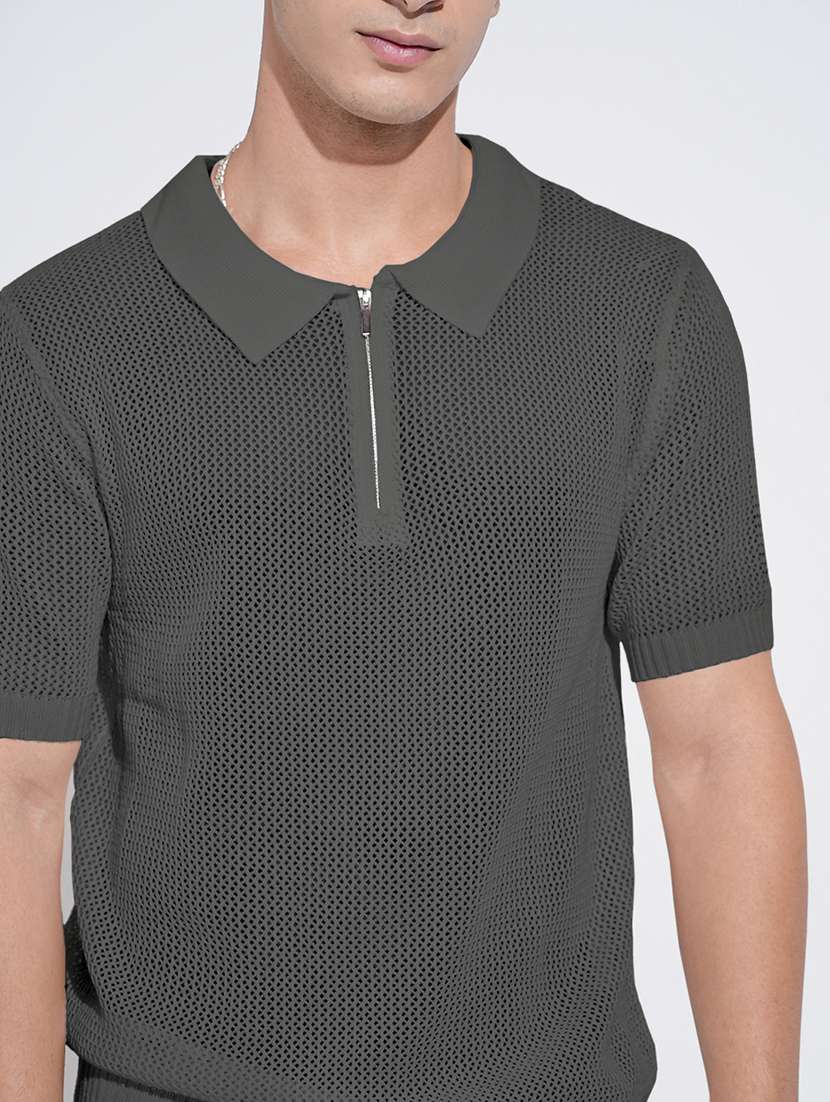 men self design short sleeve regular fit polo t-shirt - 22086183 -  Standard Image - 4