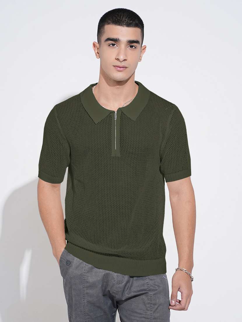 men self design short sleeve regular fit polo t-shirt - 22086184 -  Standard Image - 1