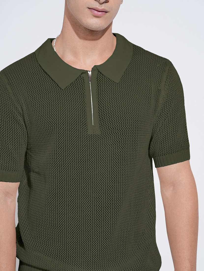 men self design short sleeve regular fit polo t-shirt - 22086184 -  Standard Image - 4