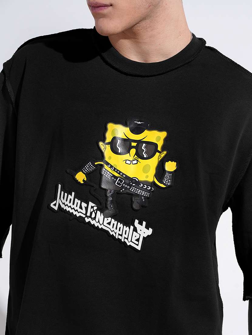 men front print short sleeve oversized t-shirt - 22086186 -  Standard Image - 4