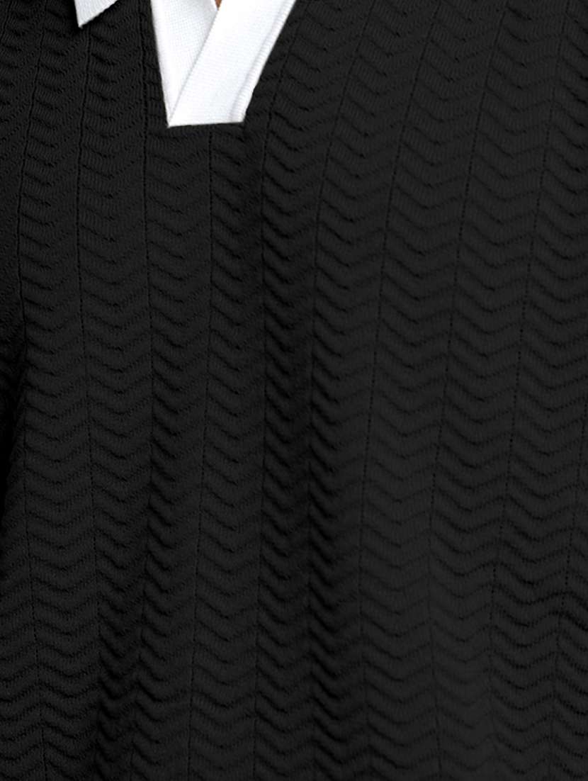 men self design short sleeve regular fit polo t-shirt - 22086187 -  Standard Image - 4