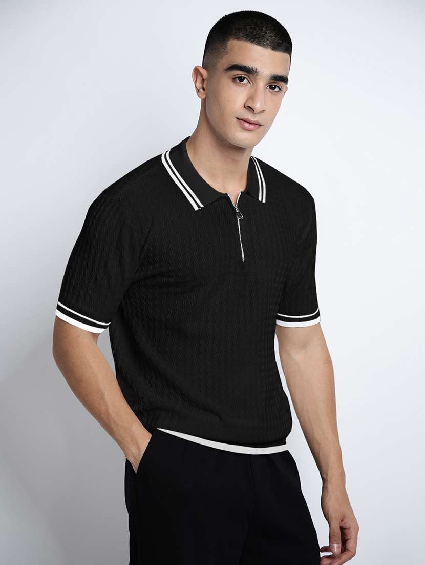 men self design short sleeve regular fit polo t-shirt - 22086188 -  Standard Image - 1