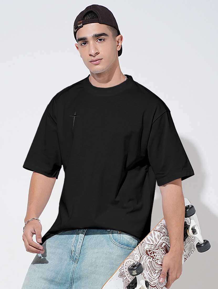 men back print short sleeve oversized t-shirt