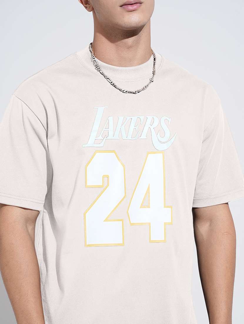 men front print short sleeve loose fit t-shirt - 22086191 -  Standard Image - 4