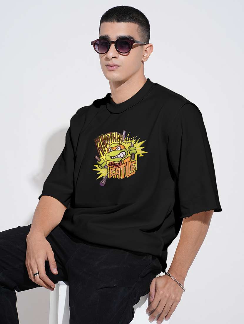 men chest print short sleeve oversized t-shirt - 22086193 - Zoom Image - 0