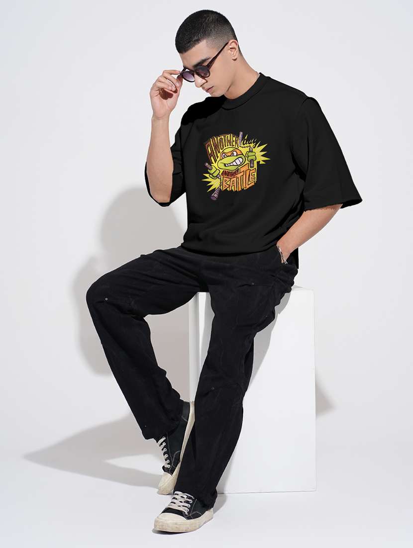 men chest print short sleeve oversized t-shirt - 22086193 - Standard Image - 4