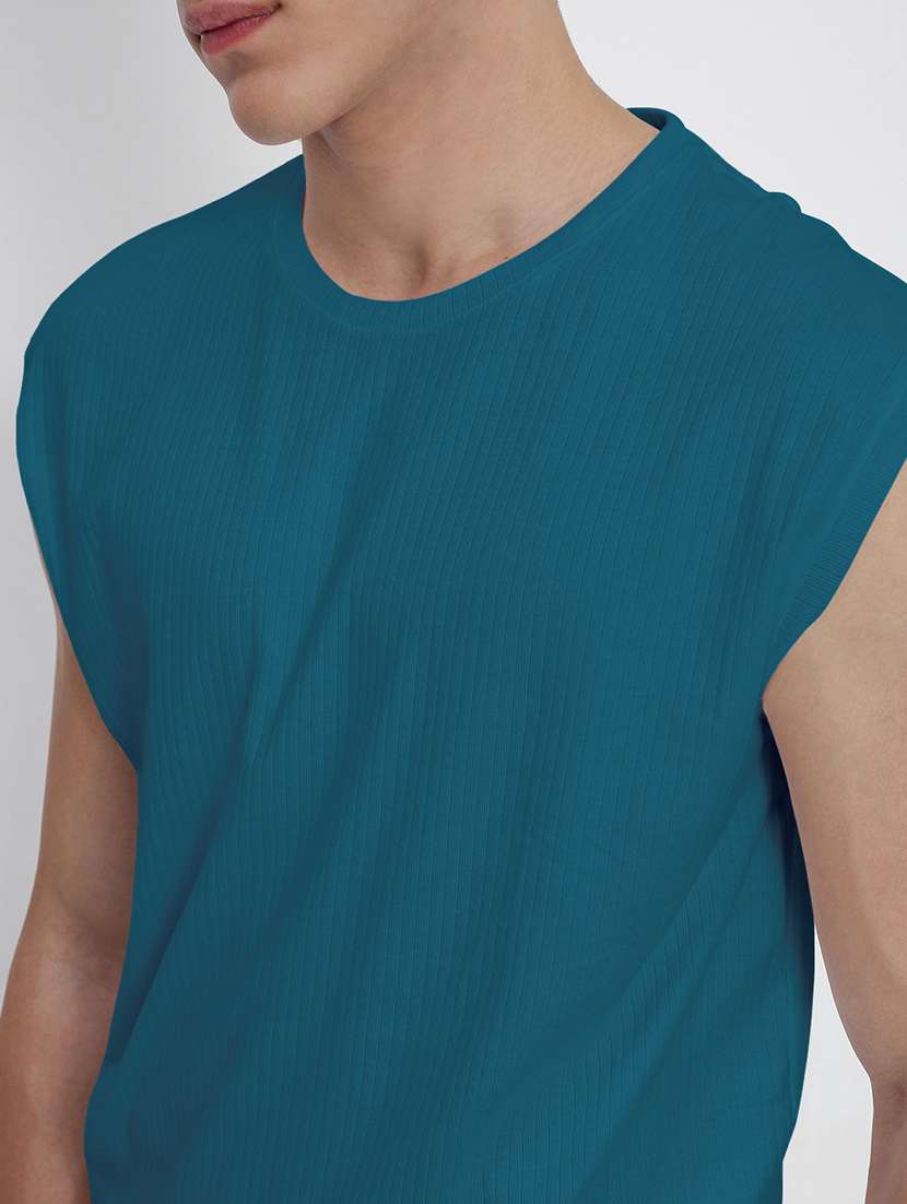 men solid sleeveless regular fit t-shirt - 22086198 -  Standard Image - 4