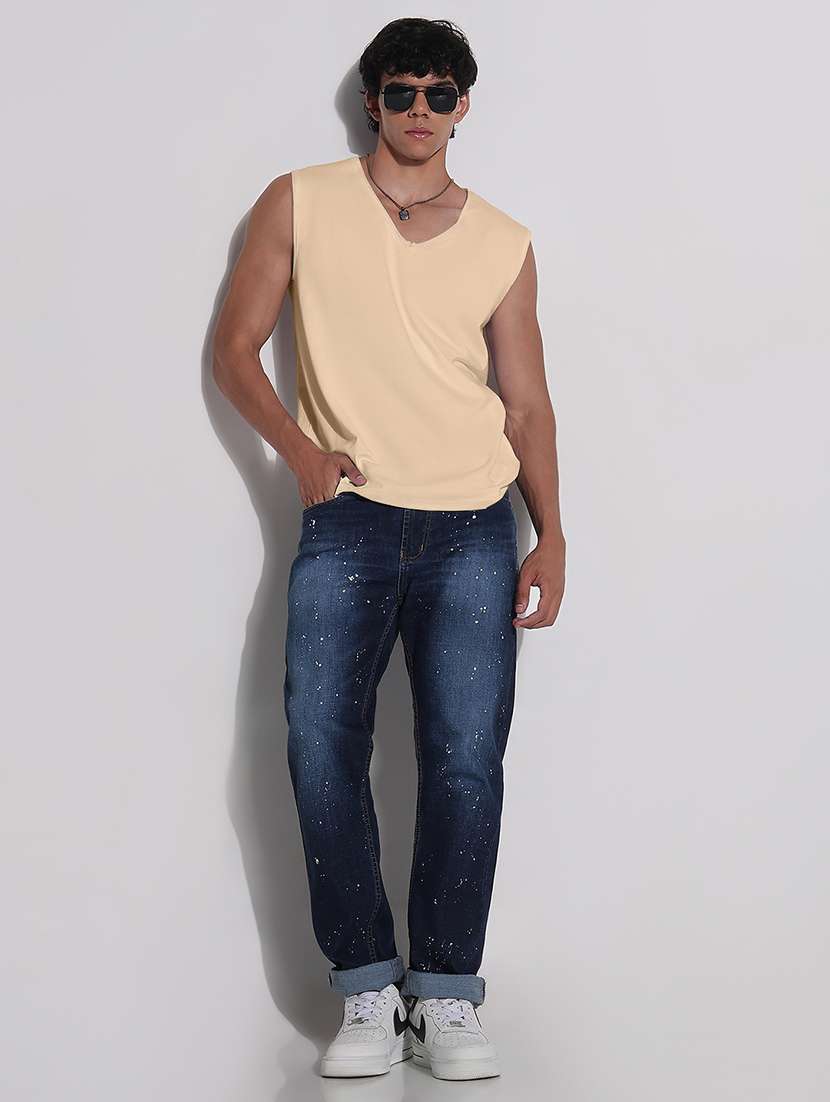 men solid sleeveless regular fit t-shirt - 22086201 -  Standard Image - 6