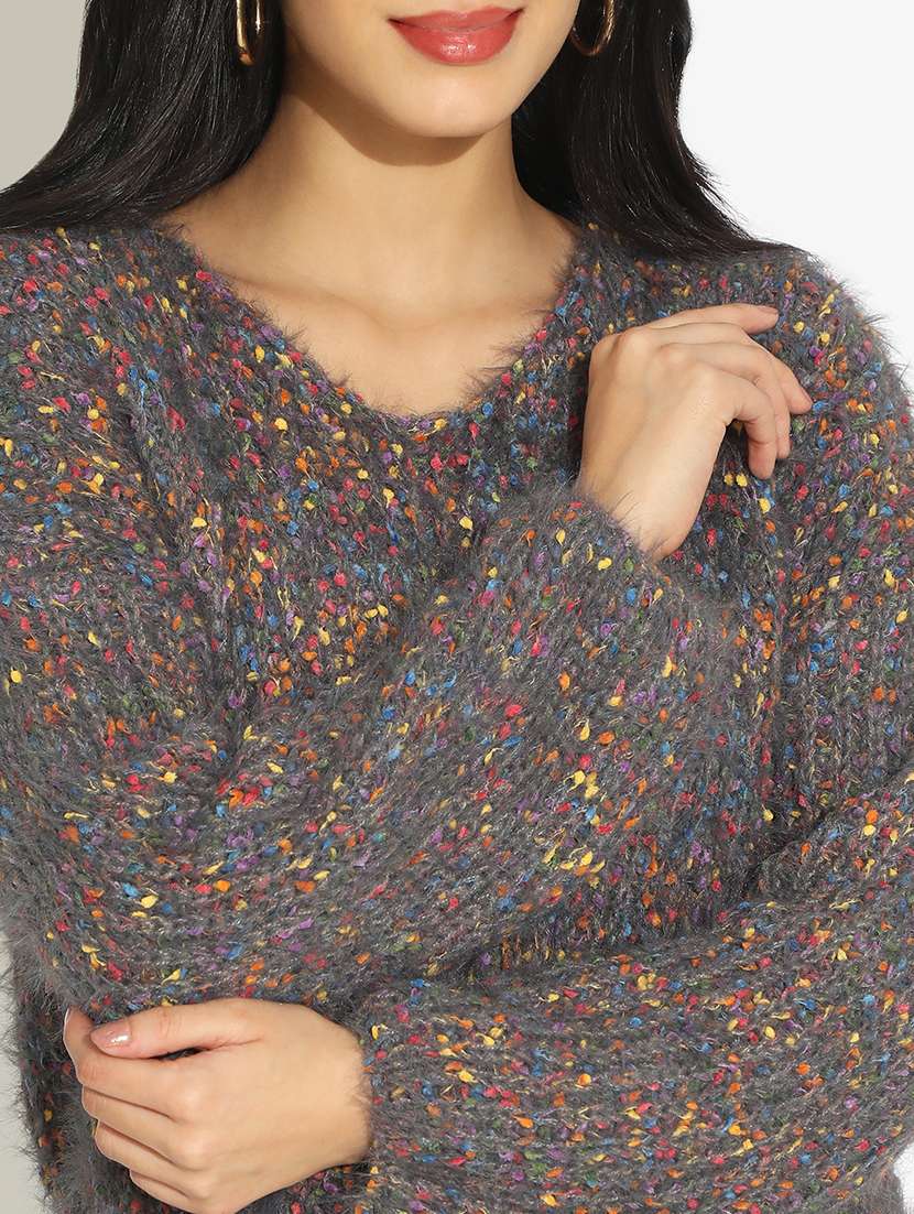 women self designed long sleeve pullover - 22086210 -  Standard Image - 4