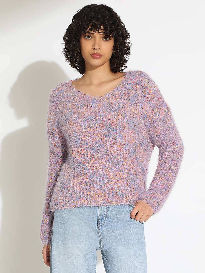 women self designed long sleeve pullover - 22086211 -  Standard Image - 1