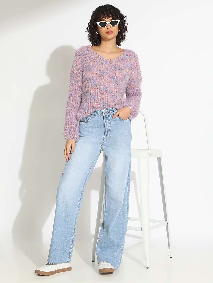 women self designed long sleeve pullover - 22086211 -  Standard Image - 4