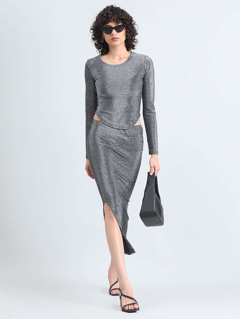 women embellished top and skirt co-ord set - 22086294 -  Standard Image - 1
