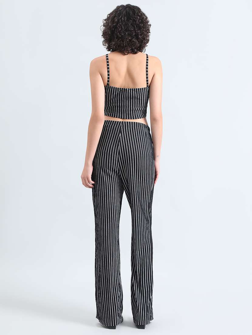women black striped top and trouser co-ord set - 22086299 -  Standard Image - 4