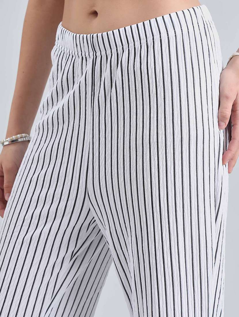 women white striped top and trouser co-ord set - 22086300 -  Standard Image - 6