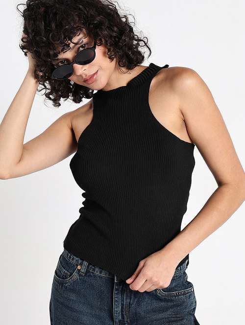 women black solid sleeveless tank top - 22086359 -  Standard Image - 0