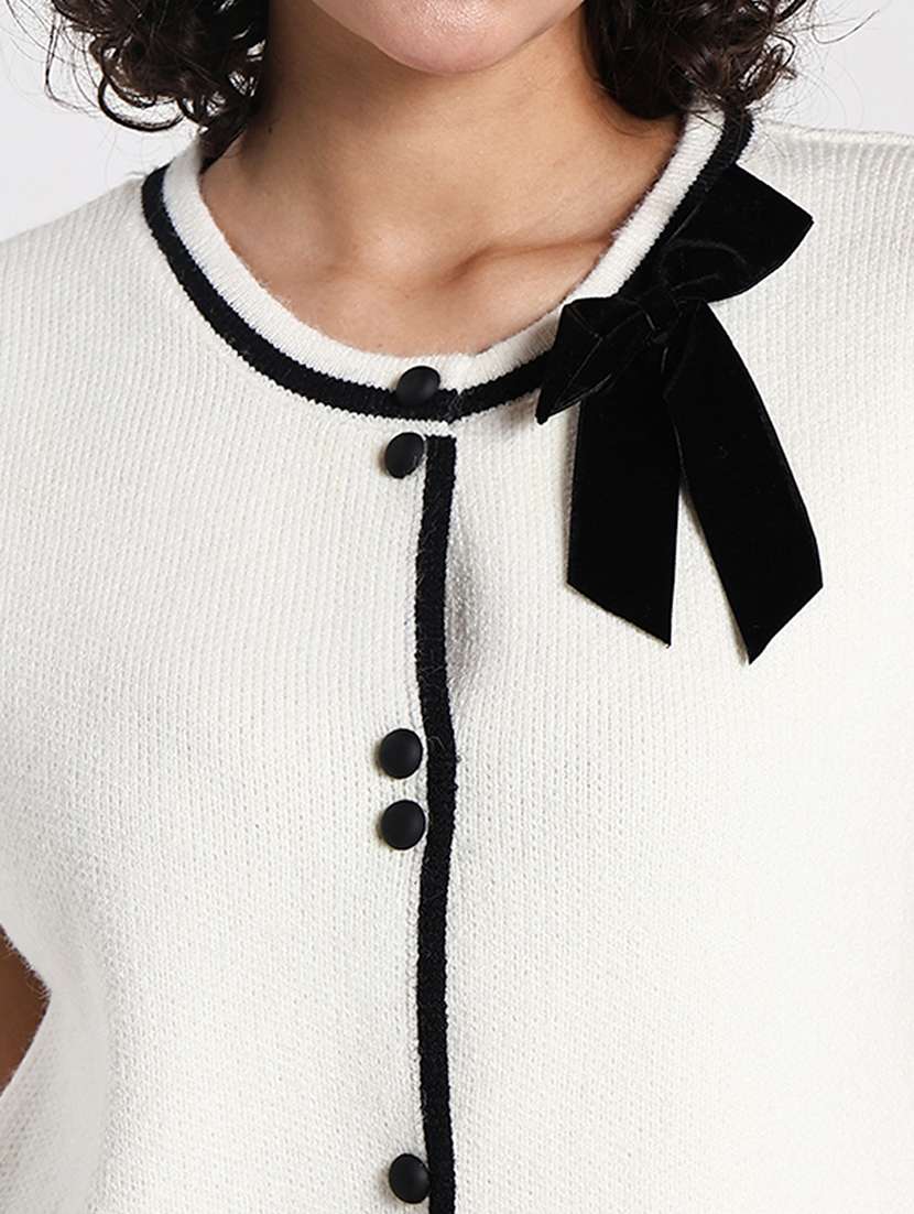 womne off white solid sleeveless regular top - 22086363 - Standard Image - 6
