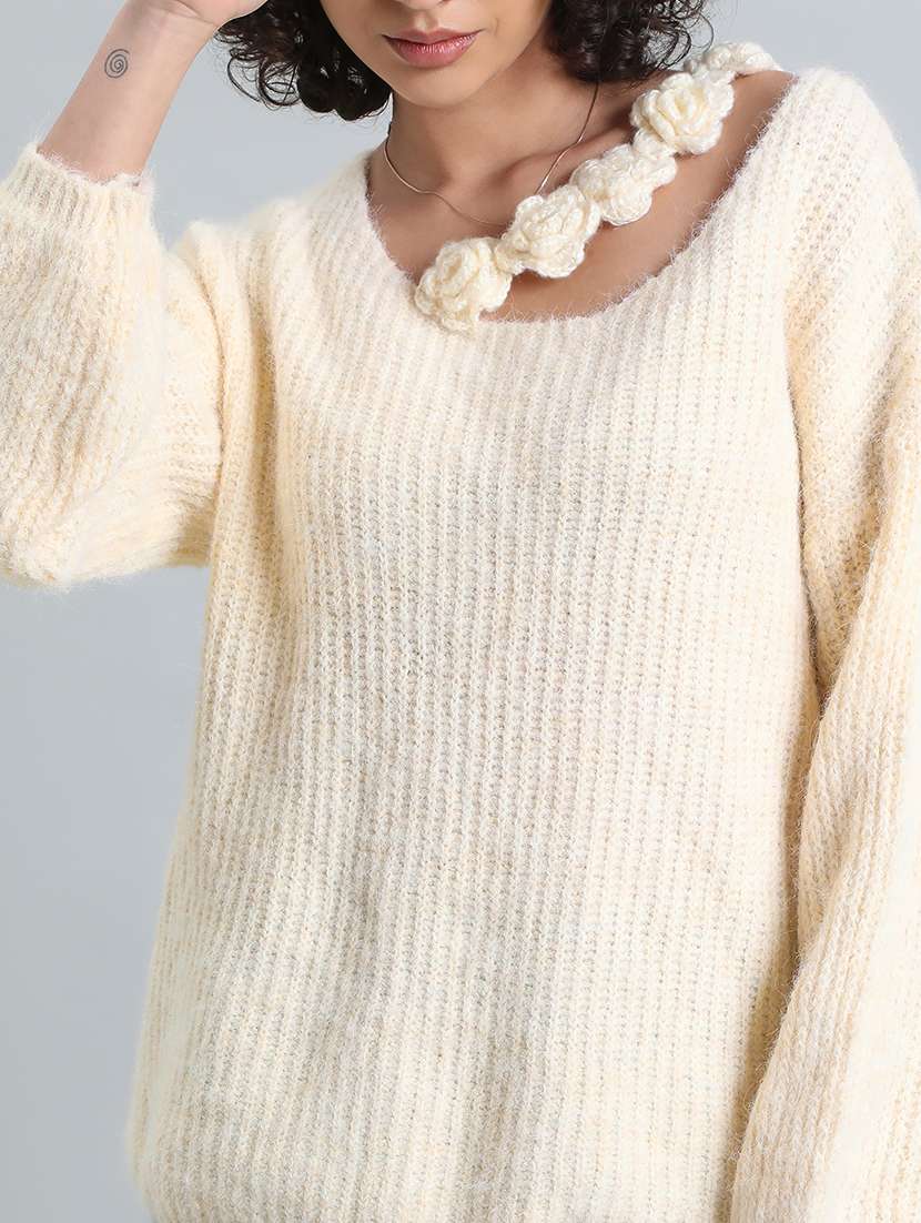 women self designed long sleeve pullover - 22086382 -  Standard Image - 4