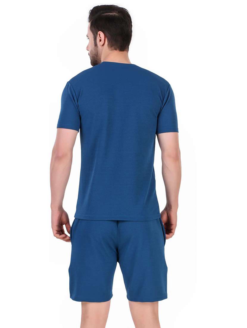 men solid shorts & t-shirt athleisure set - 22086423 -  Standard Image - 1