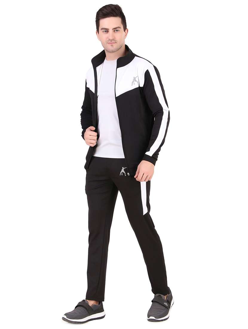 men color block long sleeve full length track suit - 22086488 -  Standard Image - 1