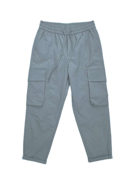 men solid mid rise regular fit cargo - 22086495 -  Standard Image - 1