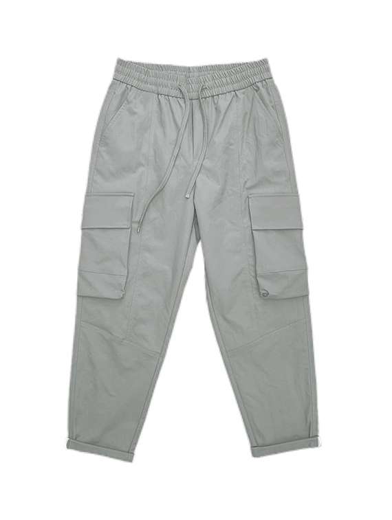 men solid mid rise regular fit cargo - 22086496 - Standard Image - 1