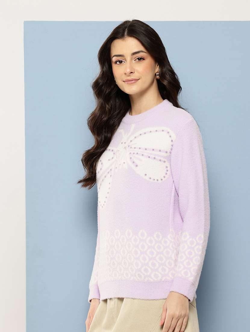 purple wool pullover - 22086516 -  Standard Image - 1