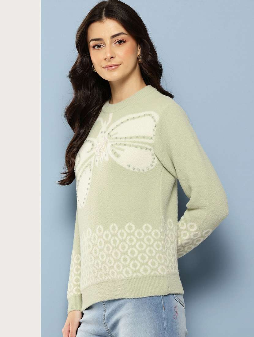 green wool pullover - 22086517 -  Standard Image - 1