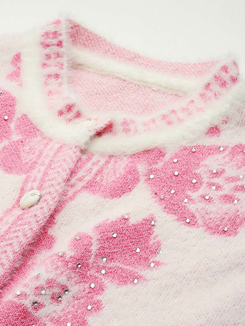 women self designed sleeveless cardigan - 22086526 -  Standard Image - 4