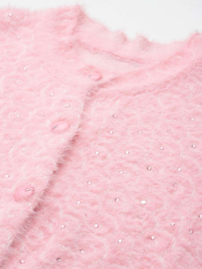 women self designed sleeveless cardigan - 22086530 -  Standard Image - 4