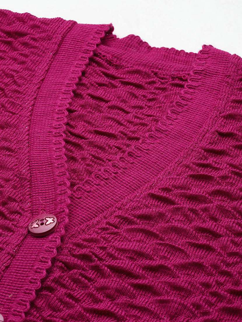 women self designed sleeveless cardigan - 22086534 -  Standard Image - 4